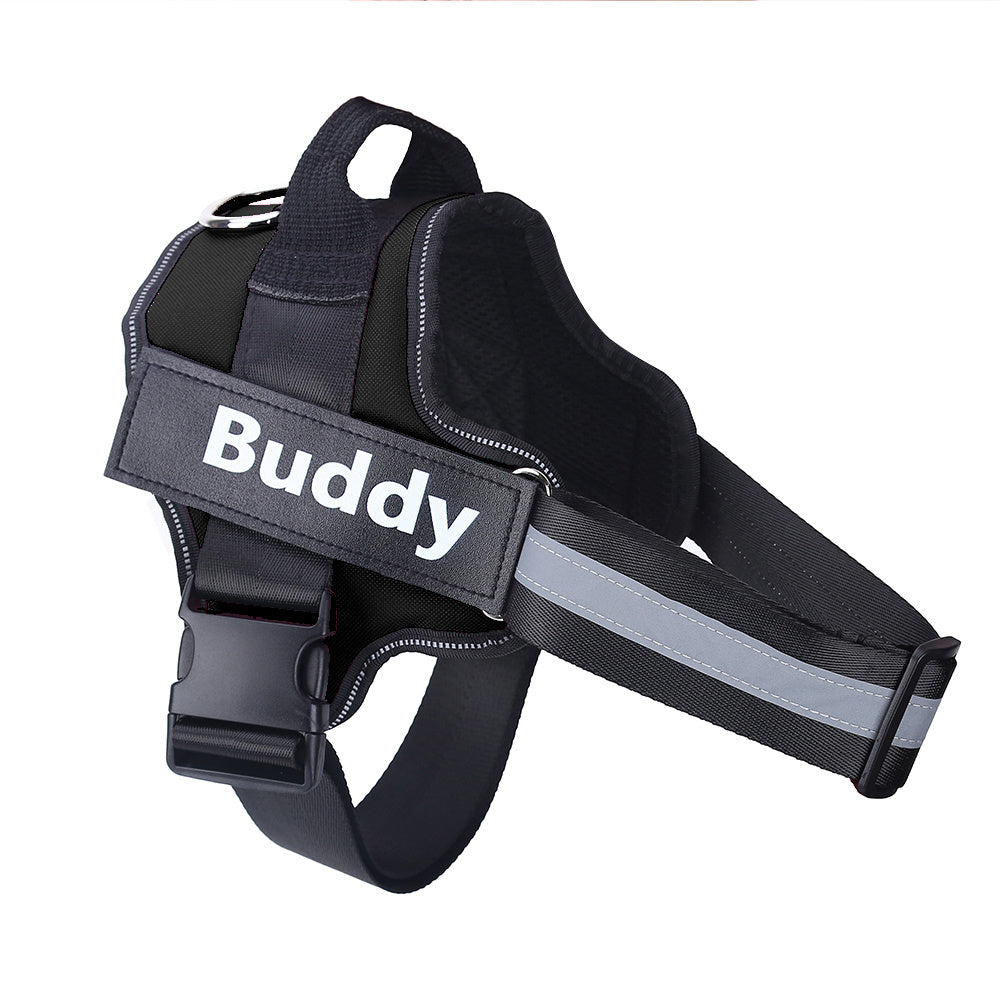 Custom Name Dog Harness – Adjustable, Reflective & No-Pull for Safer Walks - Doggy Dreamland
