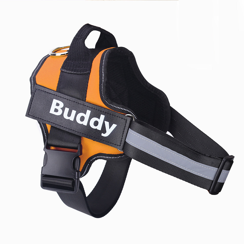 Custom Name Dog Harness – Adjustable, Reflective & No-Pull for Safer Walks - Doggy Dreamland