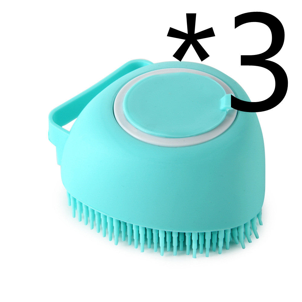 Silicone Dog & Cat Bath Brush – Grooming Gloves with Shampoo Dispenser for Easy Cleaning - Doggy Dreamland