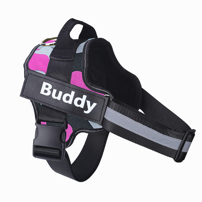 Custom Name Dog Harness – Adjustable, Reflective & No-Pull for Safer Walks - Doggy Dreamland