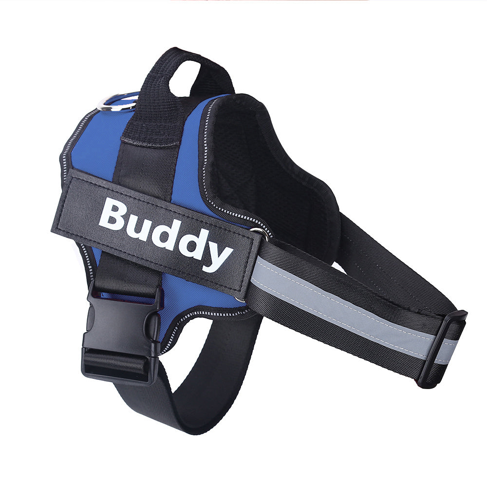 Custom Name Dog Harness – Adjustable, Reflective & No-Pull for Safer Walks - Doggy Dreamland