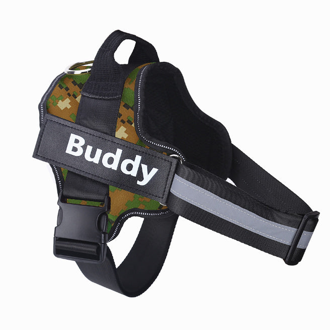 Custom Name Dog Harness – Adjustable, Reflective & No-Pull for Safer Walks - Doggy Dreamland