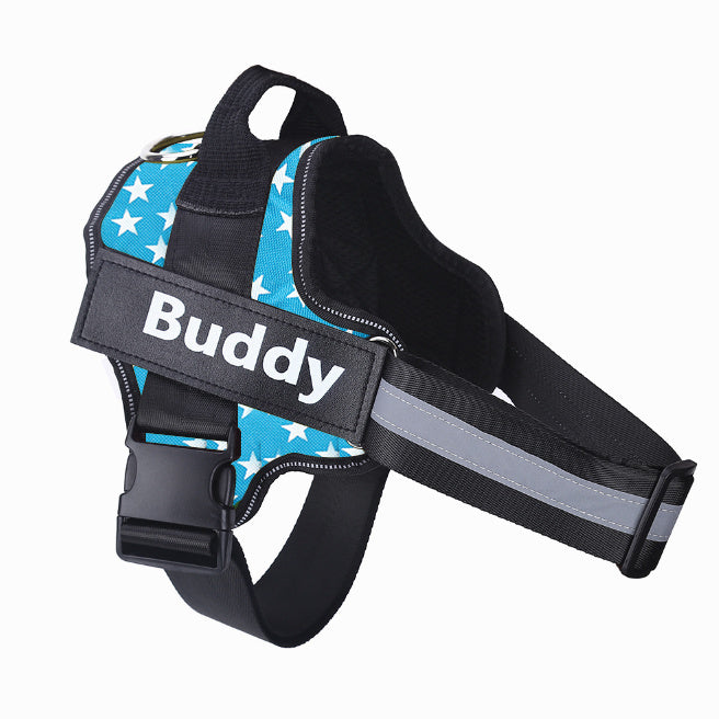 Custom Name Dog Harness – Adjustable, Reflective & No-Pull for Safer Walks - Doggy Dreamland
