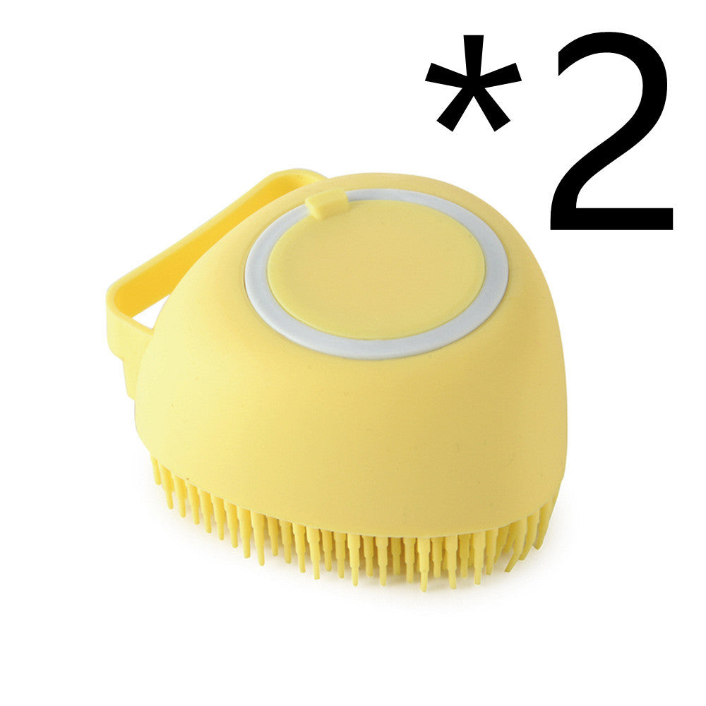 Silicone Dog & Cat Bath Brush – Grooming Gloves with Shampoo Dispenser for Easy Cleaning - Doggy Dreamland