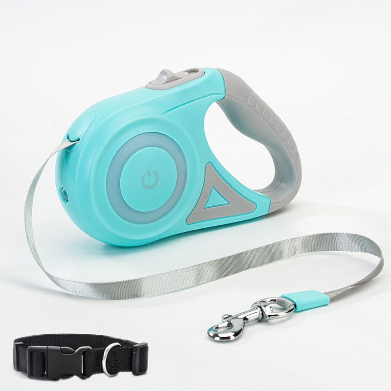 LED Spotlight Dog Leash and Collar – Smart, Retractable & Night Safe - Doggy Dreamland