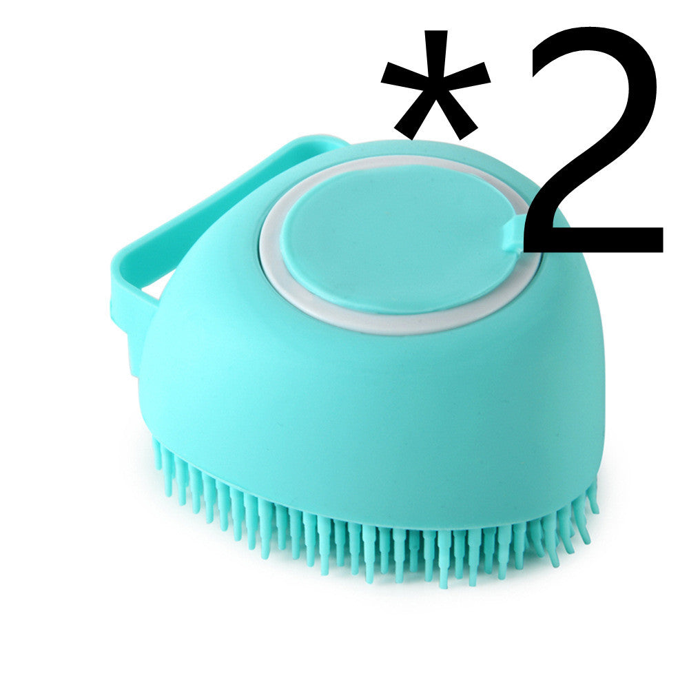 Silicone Dog & Cat Bath Brush – Grooming Gloves with Shampoo Dispenser for Easy Cleaning - Doggy Dreamland