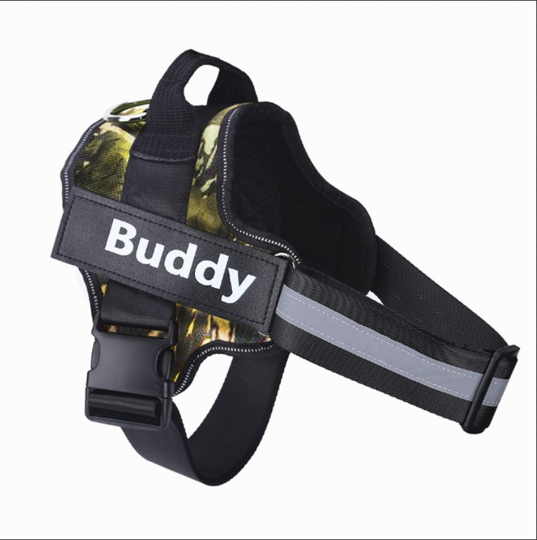 Custom Name Dog Harness – Adjustable, Reflective & No-Pull for Safer Walks - Doggy Dreamland