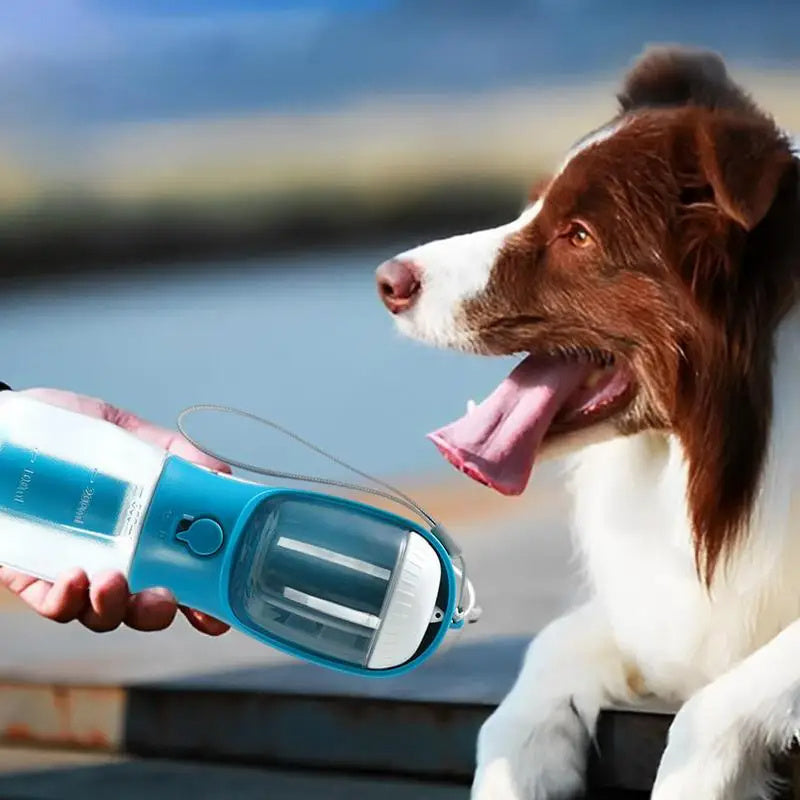 3-in-1 Portable Dog Water Bottle – Water, Snack & Waste Bag Holder in One Smart Design - Doggy Dreamland