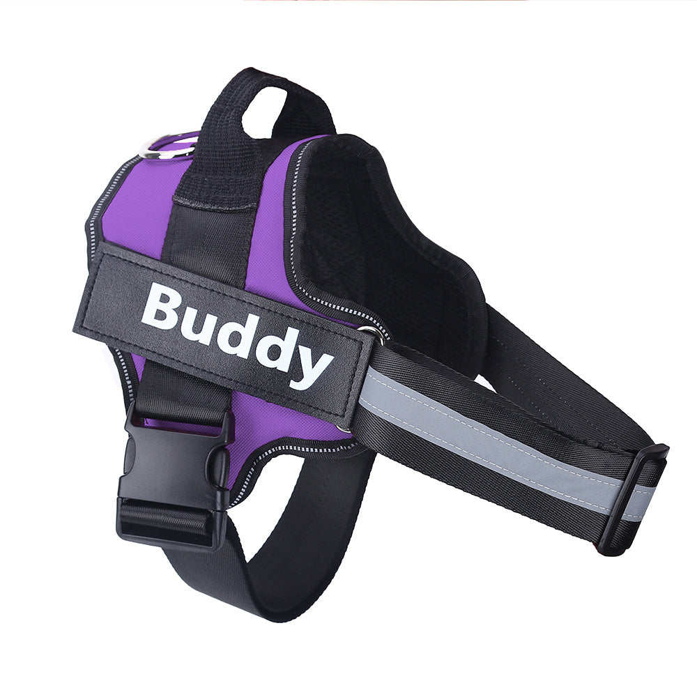 Custom Name Dog Harness – Adjustable, Reflective & No-Pull for Safer Walks - Doggy Dreamland