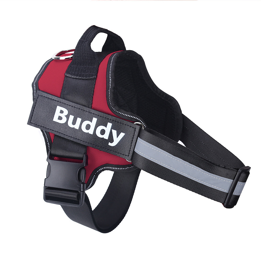 Custom Name Dog Harness – Adjustable, Reflective & No-Pull for Safer Walks - Doggy Dreamland