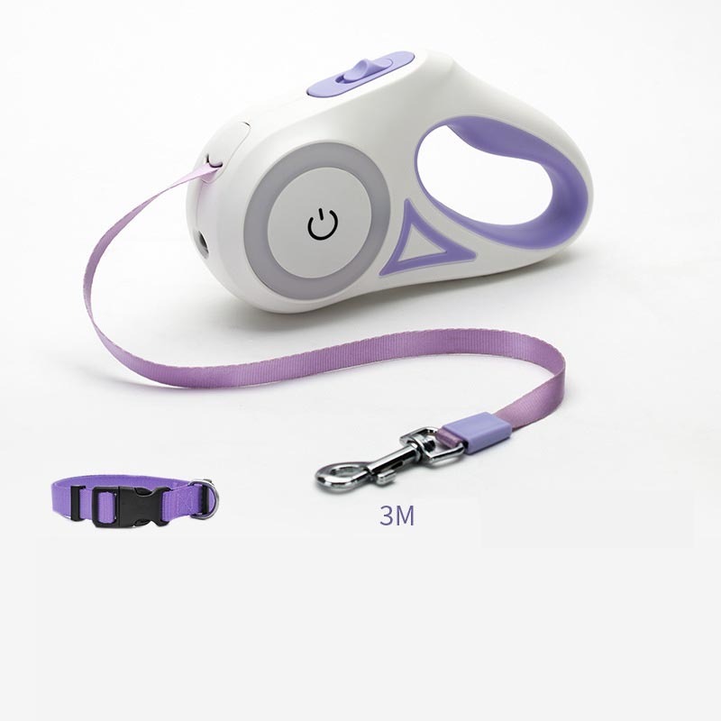 LED Spotlight Dog Leash and Collar – Smart, Retractable & Night Safe - Doggy Dreamland