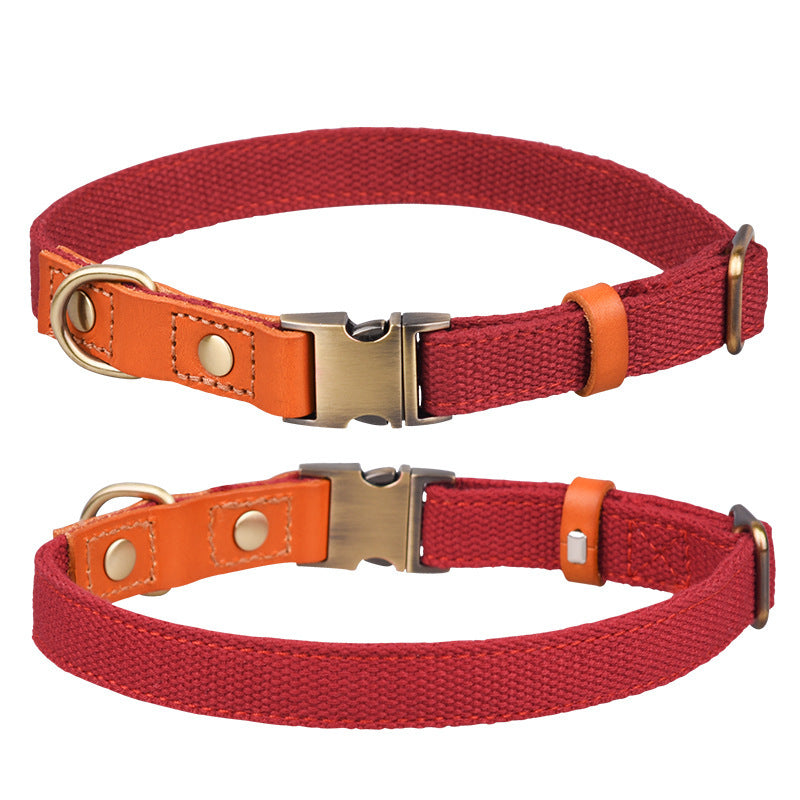 Leather Pet Collar – Comfortable & Durable Design - Doggy Dreamland