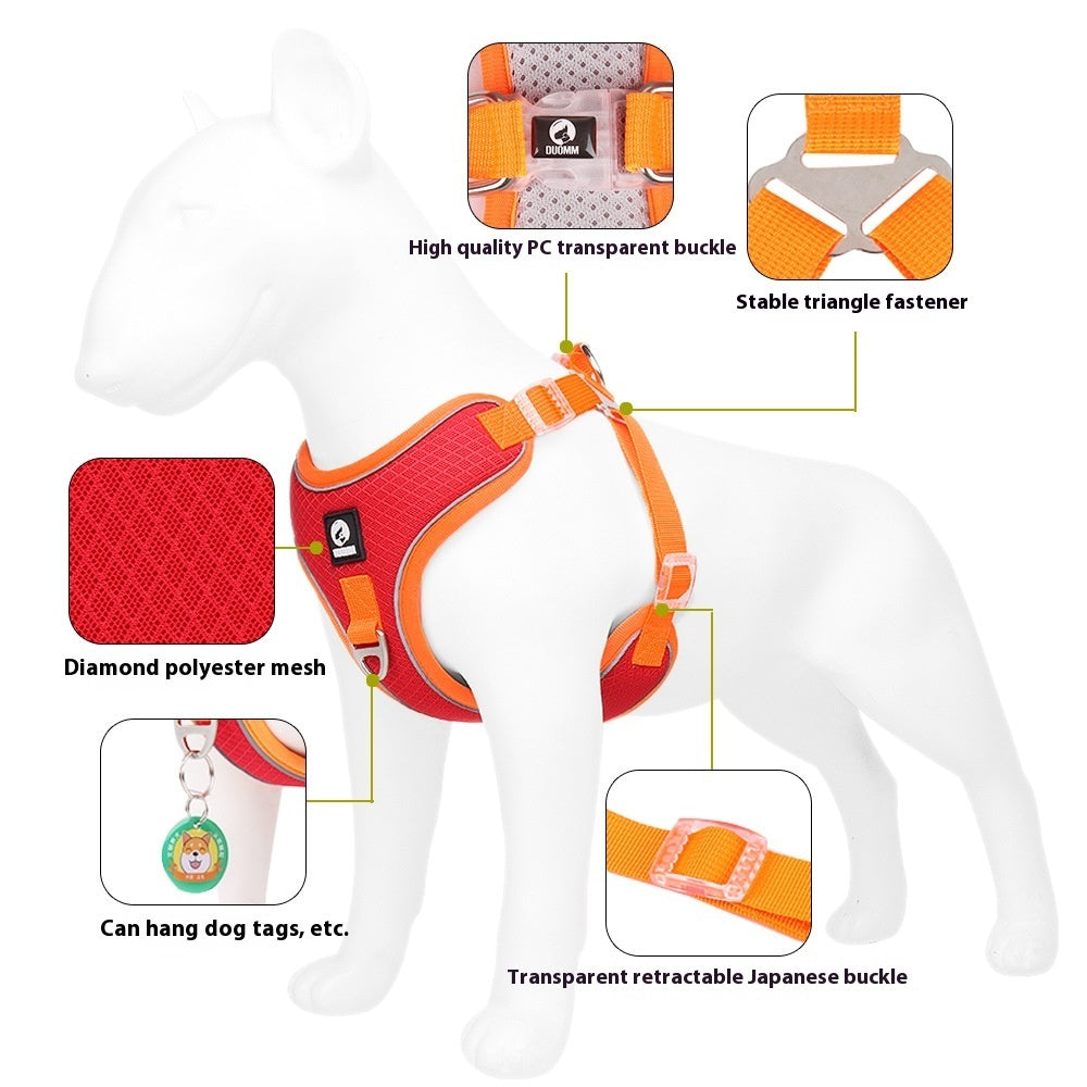 Breathable Reflective Harness & Leash Set for Dogs & Cats - Doggy Dreamland
