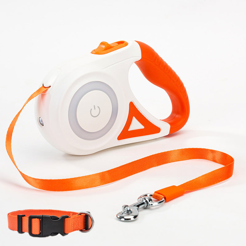 LED Spotlight Dog Leash and Collar – Smart, Retractable & Night Safe - Doggy Dreamland