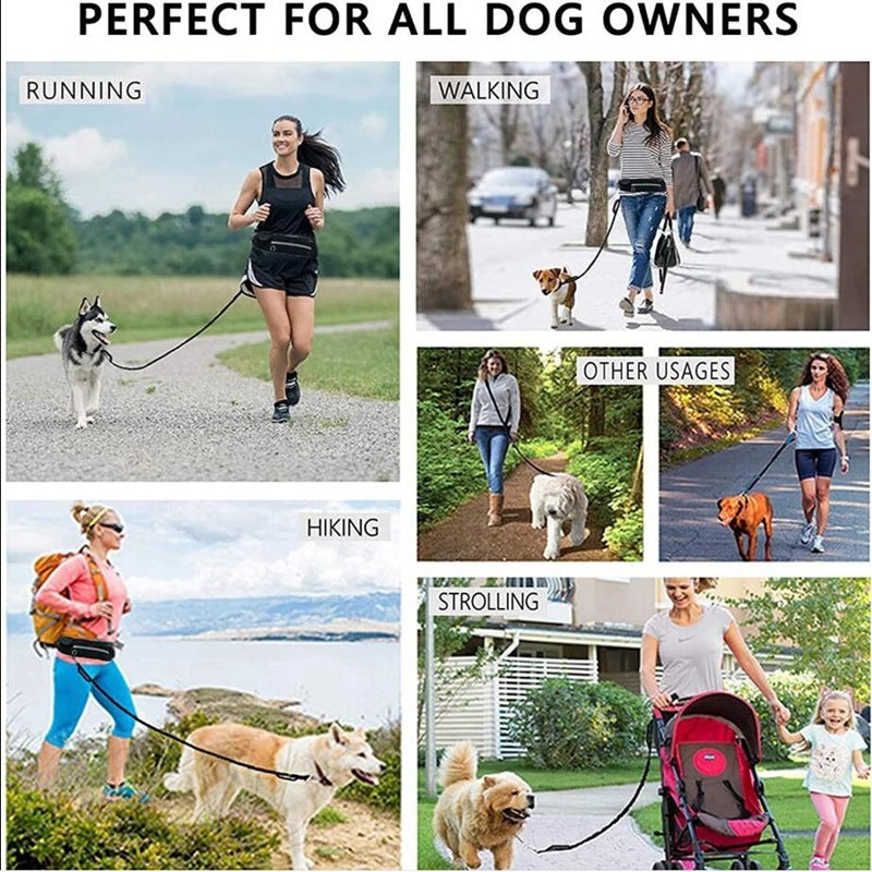 Ultimate hands-free dog leash: Adjustable, reflective, and designed for comfort and safety!