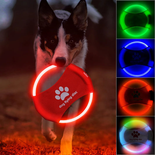 Light- Up Dog Flying Disc - Training and Play Accessory for Pets