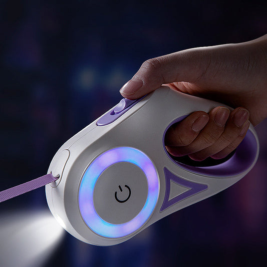LED Spotlight Dog Leash and Collar – Smart, Retractable & Night Safe - Doggy Dreamland