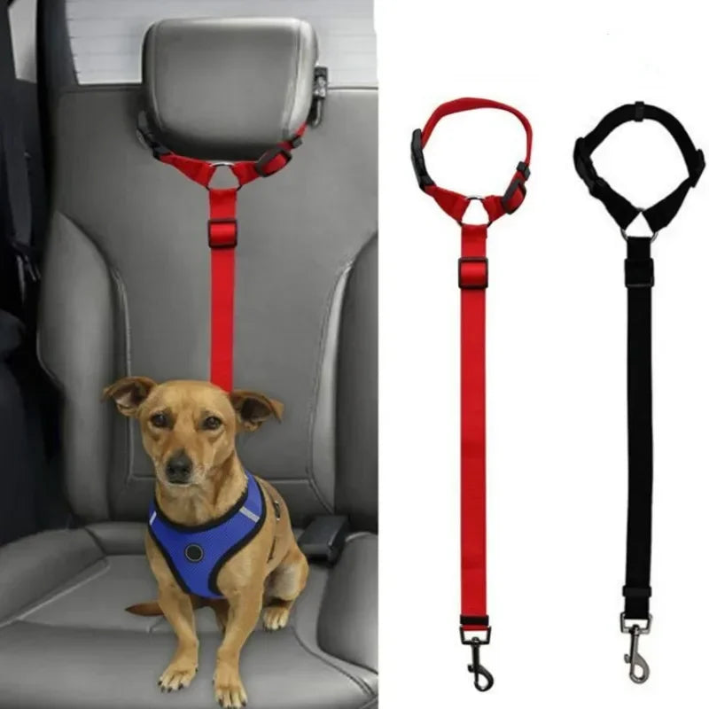 Dog Leash Seat Belt Strap for Safe Travel with Traction Collar Harness