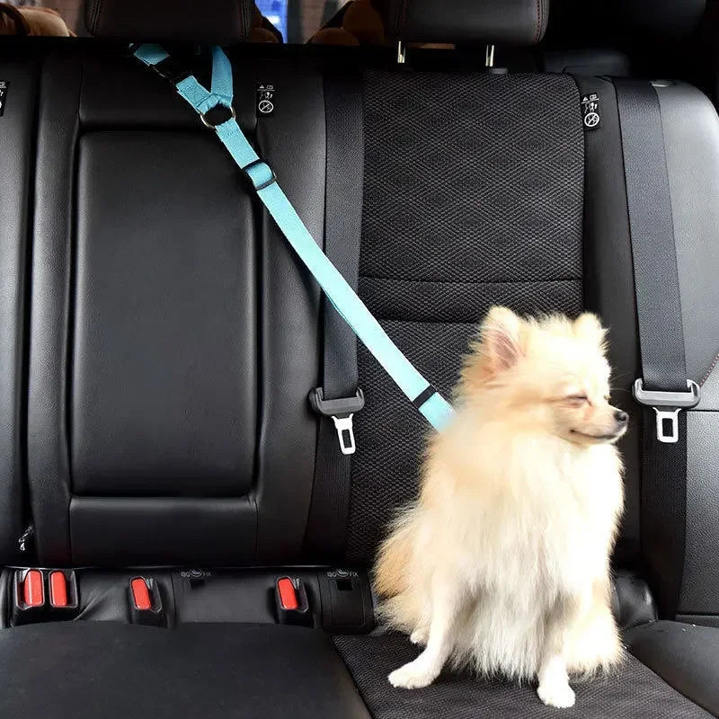 Dog Leash Seat Belt Strap for Safe Travel with Traction Collar Harness