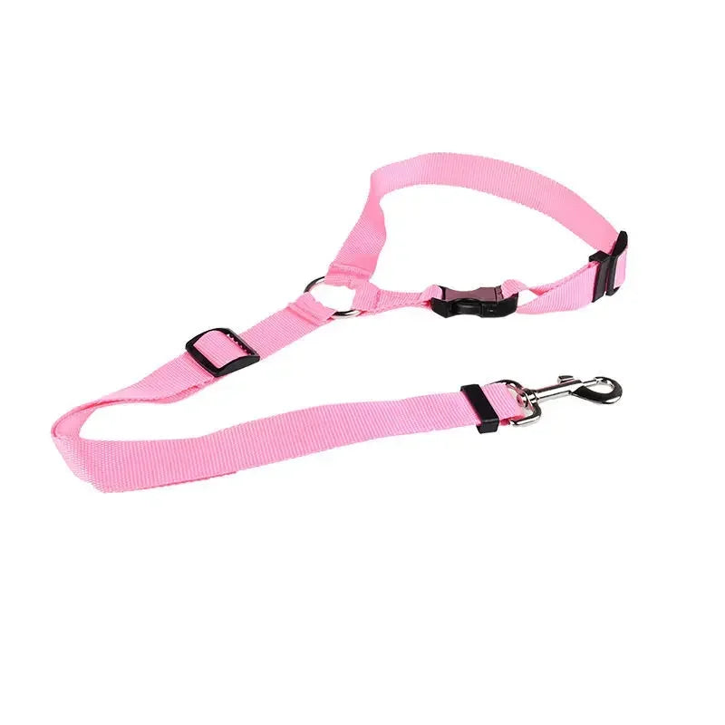 Dog Leash Seat Belt Strap for Safe Travel with Traction Collar Harness