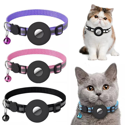 Reflective Nylon Collar with AirTag Holder – Ideal for Active Pets - Doggy Dreamland