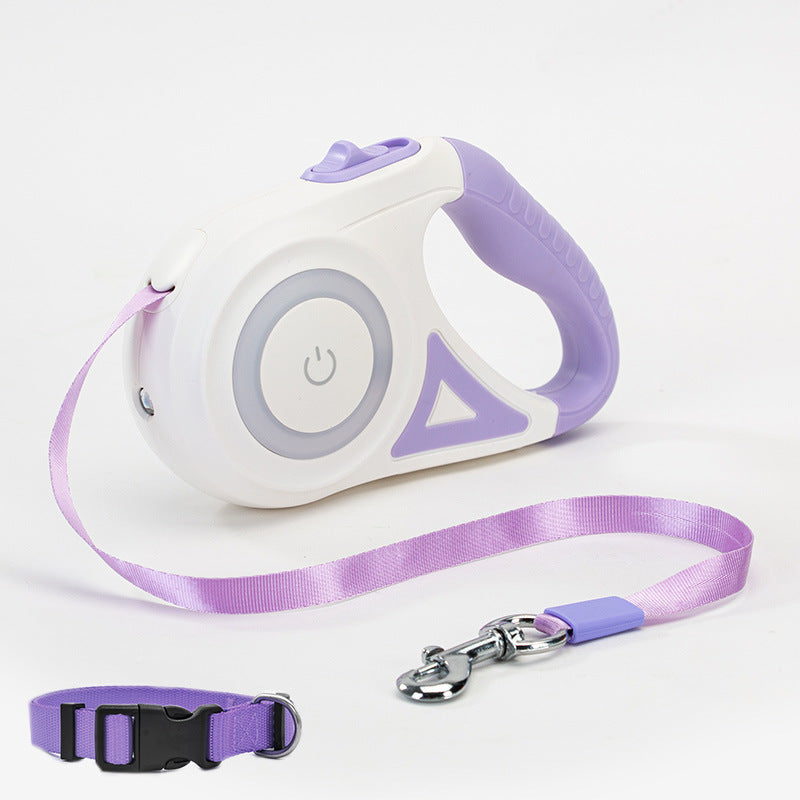LED Spotlight Dog Leash and Collar – Smart, Retractable & Night Safe - Doggy Dreamland