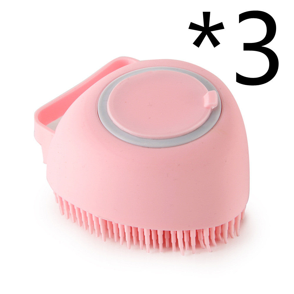 Silicone Dog & Cat Bath Brush – Grooming Gloves with Shampoo Dispenser for Easy Cleaning - Doggy Dreamland