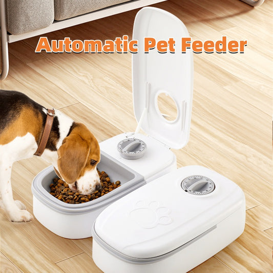 Smart Automatic Pet Feeder with Timer – Stainless Steel Bowl Food Dispenser for Cats and Dogs - Doggy Dreamland